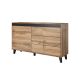 NORD chest of drawers 138cm wotan oak/anthracite