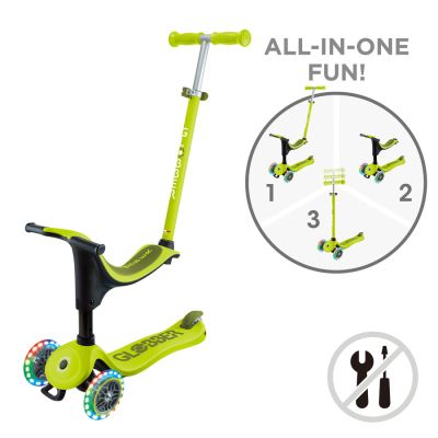 2. Three-wheeled scooter with a ride-on seat GO•UP SPORTY LIGHTS (452-606-4 S)