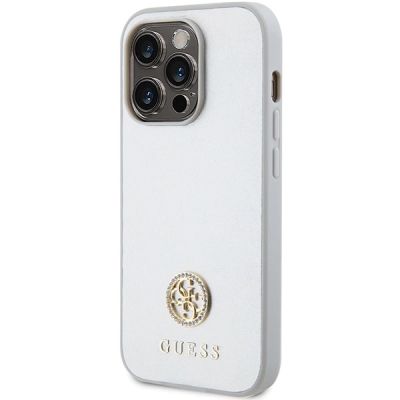2. Guess Strass Metal Logo case for iPhone 15 Pro - silver
