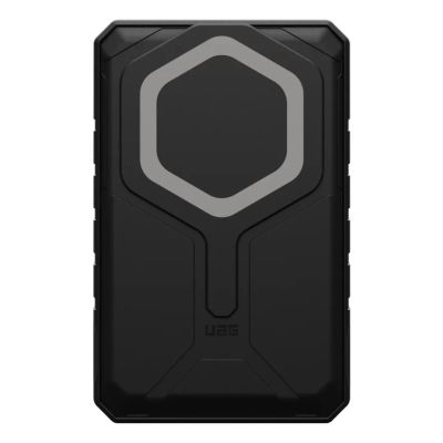 14. UAG Rugged 10K Power Bank – 10000 mAh with Stand, 10 W Wireless Charging, MagSafe Compatible, Cable Included (black/titanium)