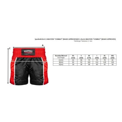 5. K-1 MASTERS "COMBAT" Shorts (WAKO APPROVED)