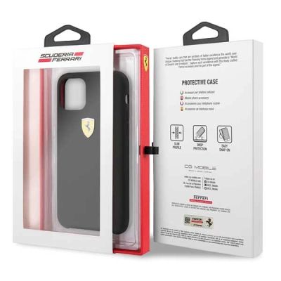 7. Ferrari Silicone Case for iPhone 11 Pro Max - Black