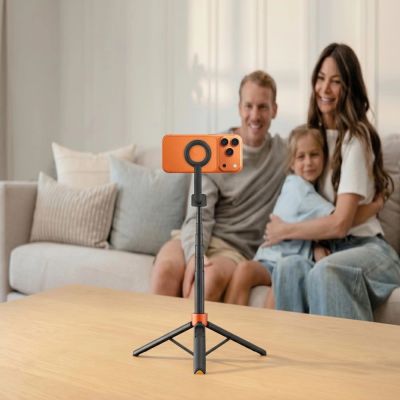 17. Tech-Protect L10S Bluetooth Selfie Stick Tripod - Black and Orange