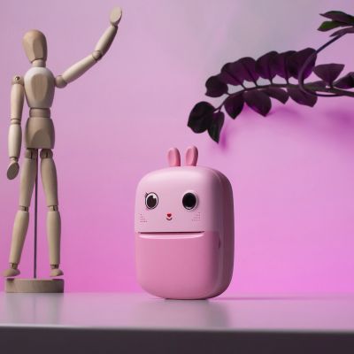 5. Mini Thermal Printer for Kids with Camera and Camcorder - Pink