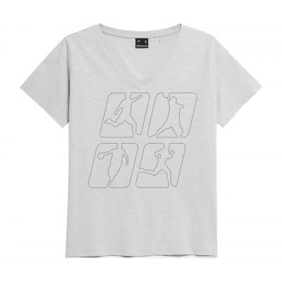 2. T-shirt 4F W 4FSS23TTSHF582 light gray