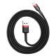 Baseus CALKLF-C19 Cable (Lightning M - USB 2.0 M; 2m; black and red)