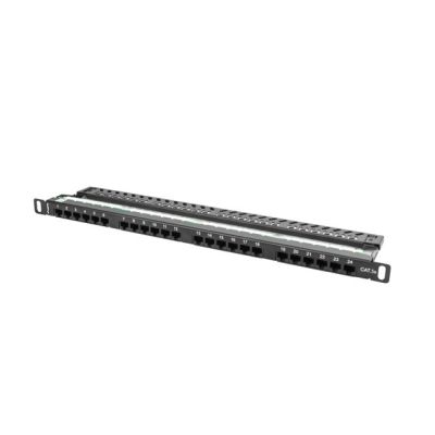 3. Patch panel Lanberg PPU5-0024-B (0.5U; 19"; cat. 5e; UTP; 24xRJ-45)