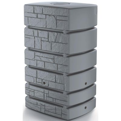 RAINWATER TANK TOWER STONE 350L SMOOTH GRAY