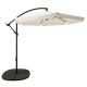 8. Extralink Black Forest Garden Umbrella with Side Panels, Large 3m Beige Cantilever Patio Umbrella with Hexagon Bracket Beige, Black