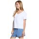 2. Skechers Signature V-Neck Tee TP167-WHT White L
