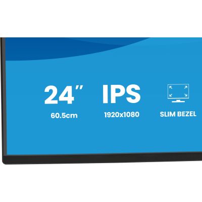 9. iiyama ProLite 24-inch Full HD IPS panel with narrow bezels on all sides and energy class B