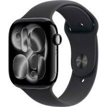 Apple Watch Series 11 GPS 46mm Jet Black Aluminum Case with Black Sport Band - M/L
