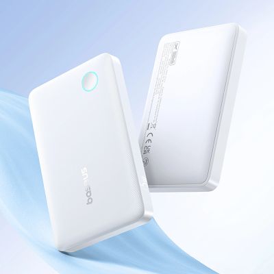 15. Baseus EnerFill FP11 10000mAh 15W Power Bank with White USB-C Cable 20V/3A 30cm - White