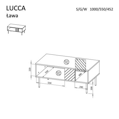 3. LUCCA Coffee Table 100x55x46 black