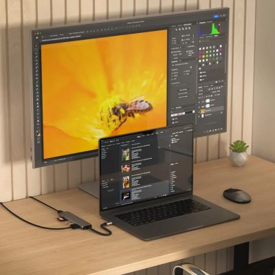 9. Satechi 7-in-1 USB-C Slim Multiport Adapter with Ethernet - Space Gray