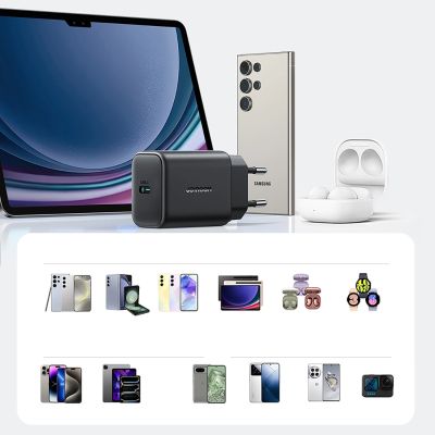 13. Joyroom JR-TCF23 USB-C 25W SFC / PPS / PD network charger - black
