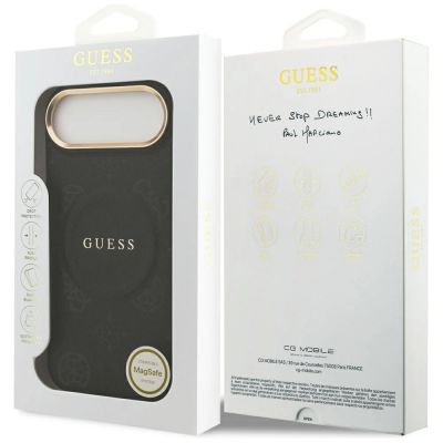 8. Guess Peony Hot Stamp MagSafe Case for iPhone Air - Black
