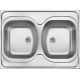 2-bowl steel sink - overlay ZM6