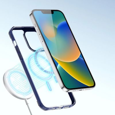 12. Dux Ducis Clin2 case for iPhone 14 Plus magnetic MagSafe cover blue