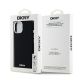 8. DKNY Liquid Silicone Small Metal Logo MagSafe Case for iPhone 15 / 14 / 13 - Black