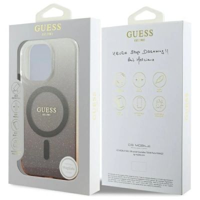 8. Guess IML Glitter Gradient MagSafe Case for iPhone 16 Pro Max - Brown