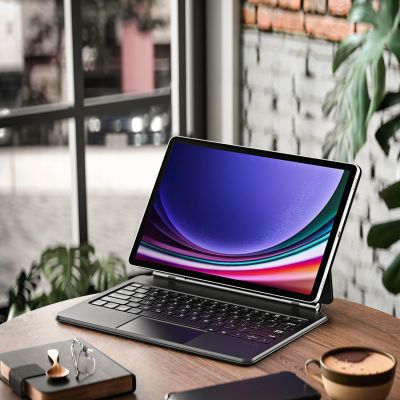 5. Dux Ducis Keyboard (MK Series) Case with Bluetooth Keyboard for Samsung Galaxy Tab S9+ / S8+ / S7+ - Black