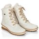 30. Remonte W RKR629 wool-lined waterproof leather ankle boots, white