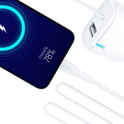 4. 3mk Car Charger 20W PD3.0 QC 3.0 USB 1A1C - White