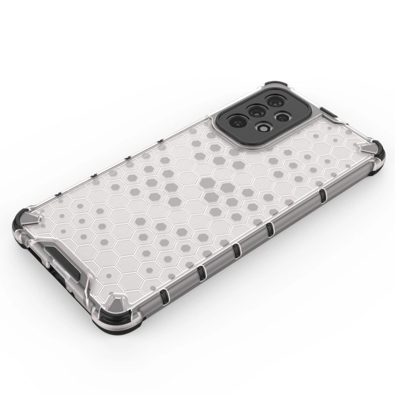 4. Honeycomb case armored cover with a gel frame for Samsung Galaxy A73 transparent