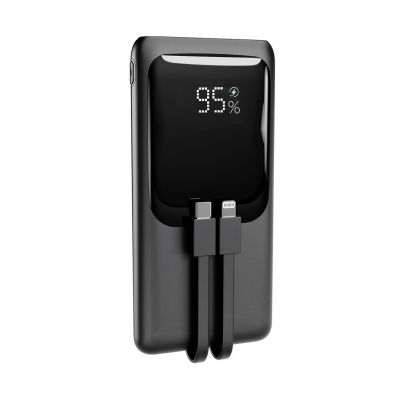 2. GEMBIRD POWERBANK 10000mAh with LCD display, integrated cables, QC3.0 20W fast charging