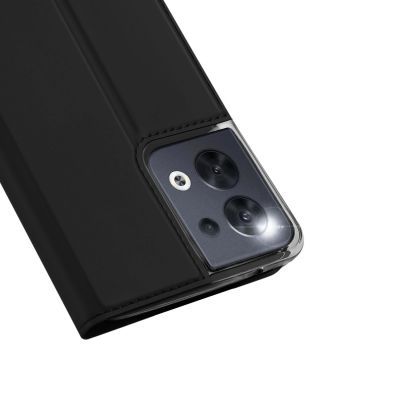 3. Dux Ducis Skin Pro case for Oppo Reno 8 flip cover card wallet stand black