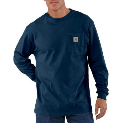 Carhartt Heavyweight Pocket T-Shirt L/S Navy
