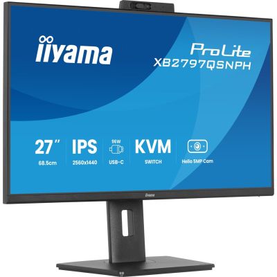 6. iiyama ProLite XB2797QSNPH-B1 27IN IPS LCD 4MS 2560X1440 350CD/M2 HDMI/DP/USB 2 computer monitor 68.6 cm (27") 2560 x 1440 px Quad HD Black