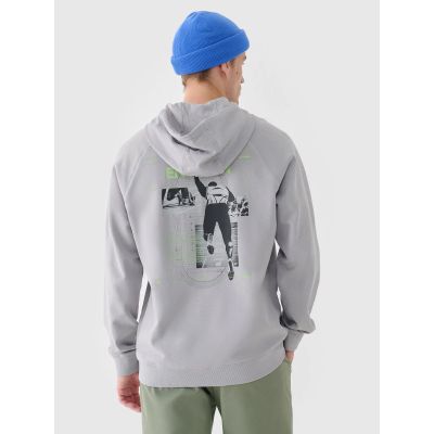 5. Men's sweatshirt with hood, open, 4F 4FRAW24TSWSM1821-27S