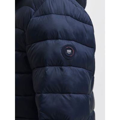 4. Jack&Jones men's down jacket JJEBRADLEY LIGHT PUFFER HOOD NOOS 12280970 SKY CAPTAIN