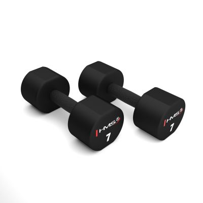 7. HPT07 2 x 7 KG POLYURETHANE TPU HMS Dumbbells