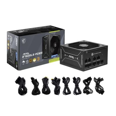 5. MSI MAG A750GLS PCIE5 750W 80+ Gold ATX 3.1 Power Supply