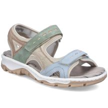 Comfortable women's sports sandals with Velcro colorful Rieker 68866-94