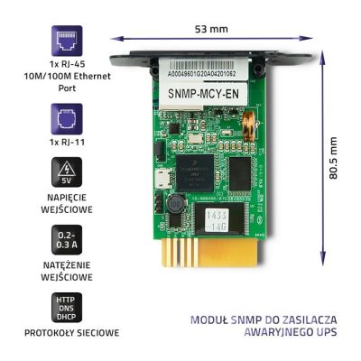 4. QOLTEC SNMP MODULE FOR UPS EMERGENCY POWER SUPPLY