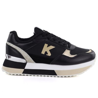2. Women's leather sports shoes black Kobbo 100102