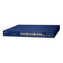 PLANET Layer 3 24-Port 10/100/1000T Managed L3 Gigabit Ethernet (10/100/1000) PoE Support Blue
