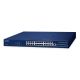 PLANET Layer 3 24-Port 10/100/1000T Managed L3 Gigabit Ethernet (10/100/1000) PoE Support Blue