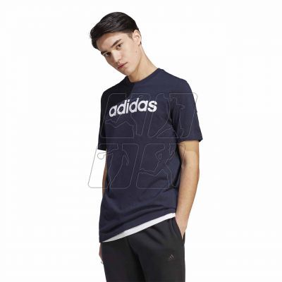 4. adidas Essentials Single Jersey Linear Embroidered Logo Tee M IC9275