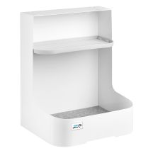 Ergo Office Under-Desk Container/Organizer with Accessory Shelf, White, Max. 5kg, ER-442