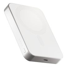 ZENS Slim Qi2 Aluminum Powerbank - 10000 mAh magnetic powerbank compatible with MagSafe and Qi2 (white)