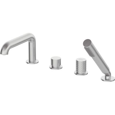 4-hole bathtub faucet with shower set