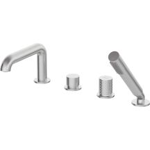 4-hole bathtub faucet with shower set