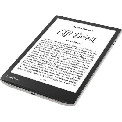 5. PocketBook InkPad 4 743 7.8" 32GB Wi-Fi Stardust Silver Ebook Reader