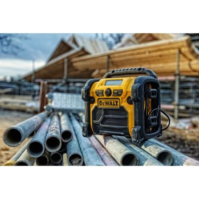 4. DeWALT DCR020-QW Portable Digital Radio Black, Yellow