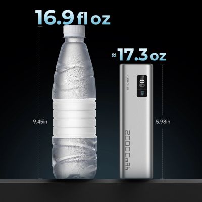 7. Powerbank Cuktech CUKP200XGLGR 100W 20000mAh 2 x USB-C 1 x USB-A - gray